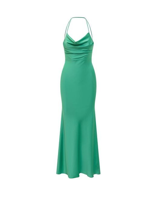 ACTUALEE Green Dress With Curl