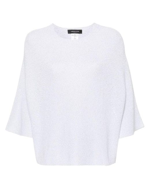 Fabiana Filippi White Cotton Blend Sweater