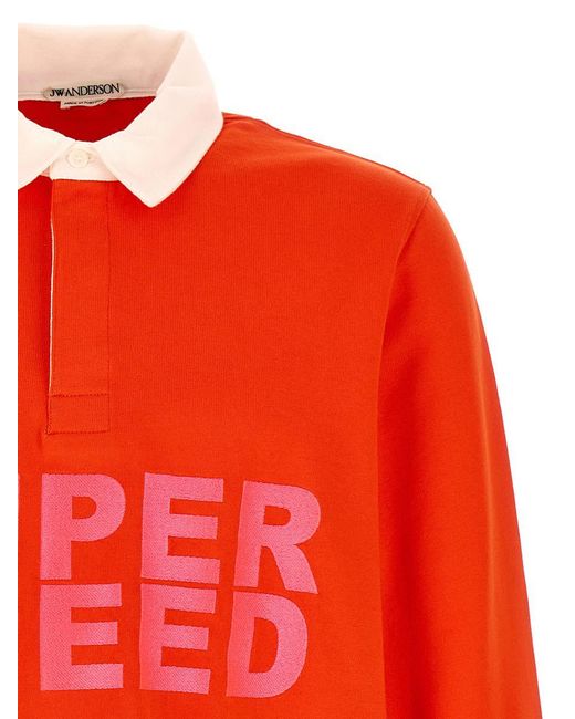 J.W. Anderson Orange 'Super Speed' Polo Shirt for men