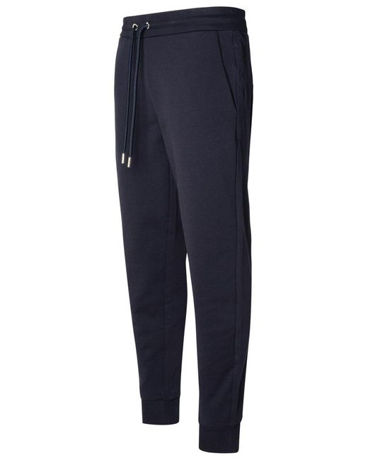 Moncler Blue Cotton Track Pants for men