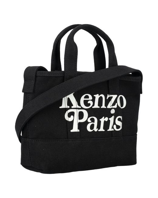 KENZO Black Small Utility Tote Bag for men