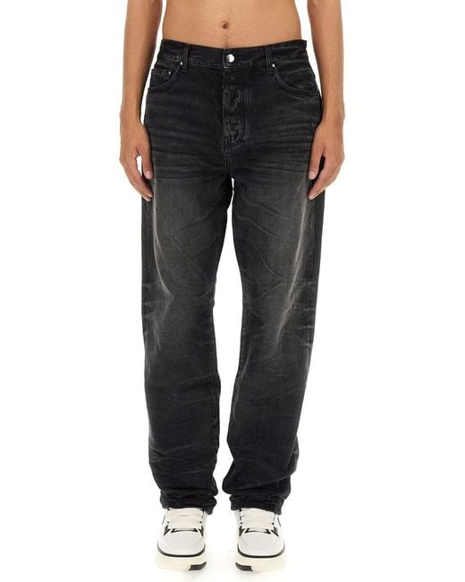 Amiri Black Straight Fit Stack Jeans for men