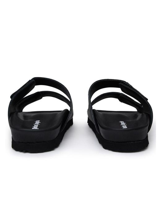 Palm Angels Black Rubber Slippers