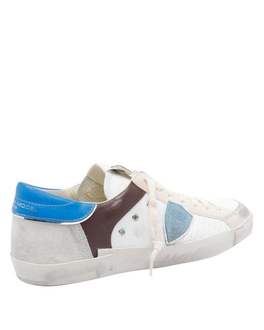 Philippe Model Blue Sneakers for men