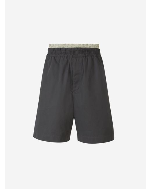 Bottega Veneta Gray Double Waist Bermudas for men