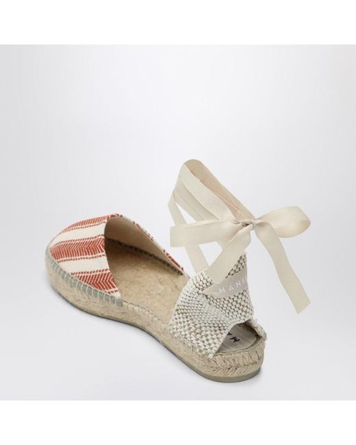 Manebí Brown Low Espadrilles Ivory/Terracotta