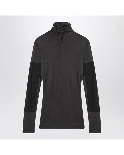 Lemaire Black Top With Scarf And Patches