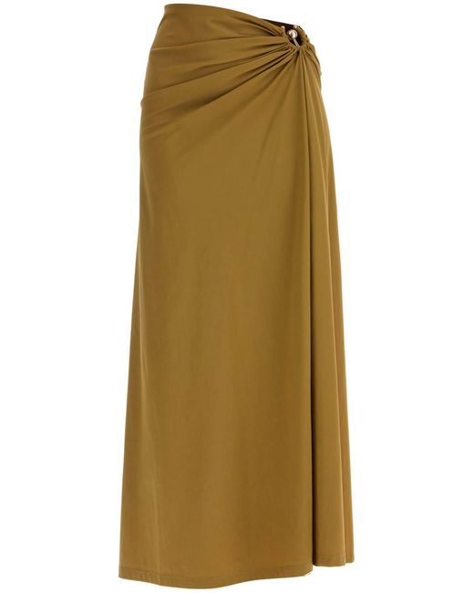 Christopher Esber Green Long Lycra Skirt With Slit