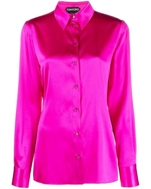Tom Ford Pink Satin Shirt