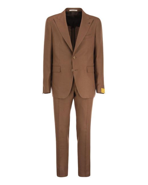 Tagliatore Brown Linen Suit for men