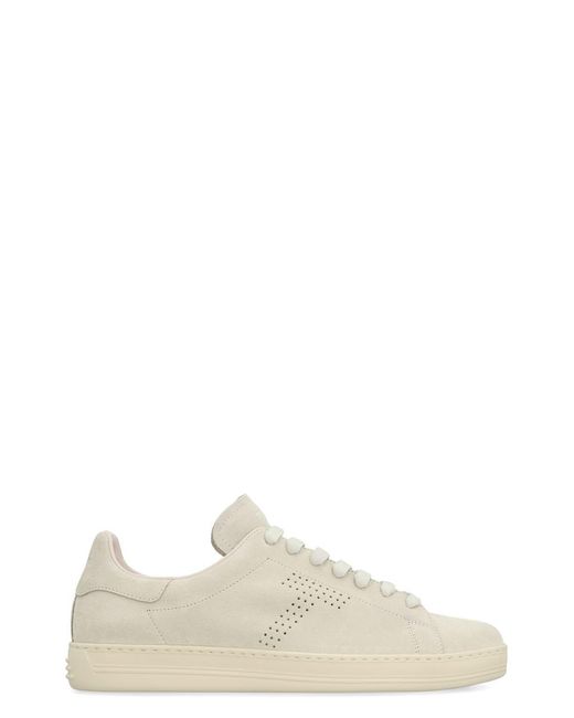 Tom Ford Green Warwick Suede Sneakers for men