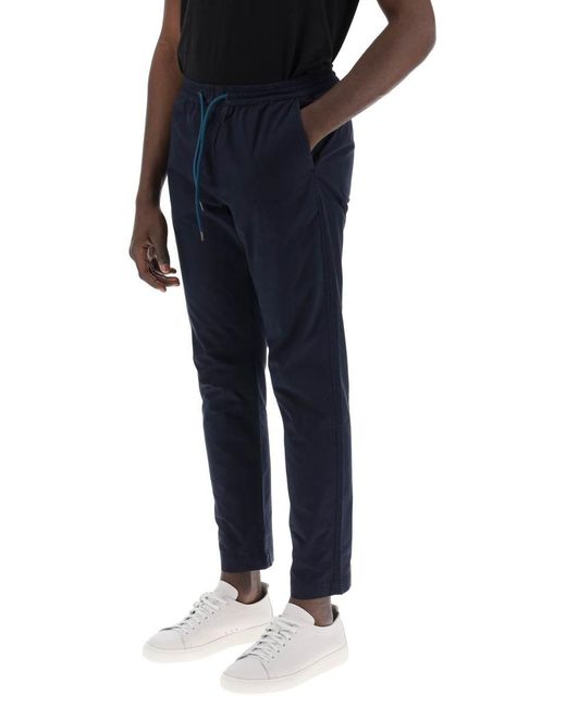 PS by Paul Smith Blue Lightweight Organic Cotton Pants for men