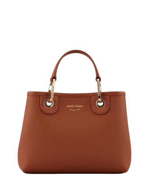 Emporio Armani Brown Small Shopping Bag