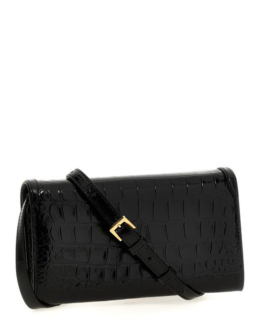 Tom Ford Black Wallet On Chain Logo