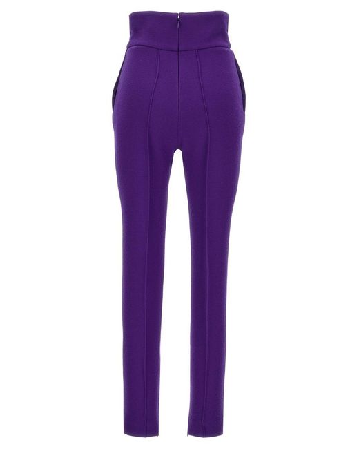 Alexandre Vauthier Purple Tailored Trousers Pants