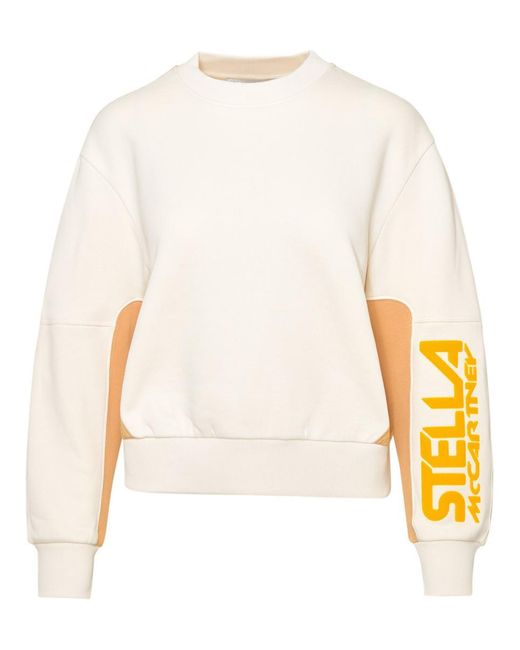 Stella McCartney Natural Cream Cotton Logo Sweatshirt