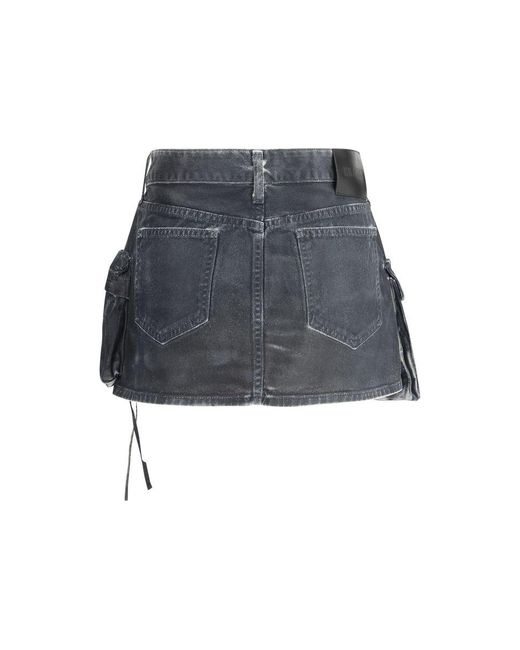 The Attico Gray Mini Skirt