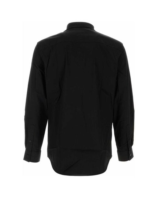 Burberry Black Stretch Poplin Shirt for men