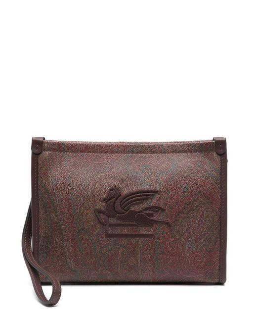 Etro Brown Essential Medium Pouch