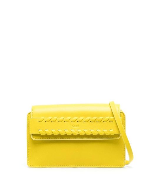 Chloé Yellow Mony Whipstitched Clutch Bag