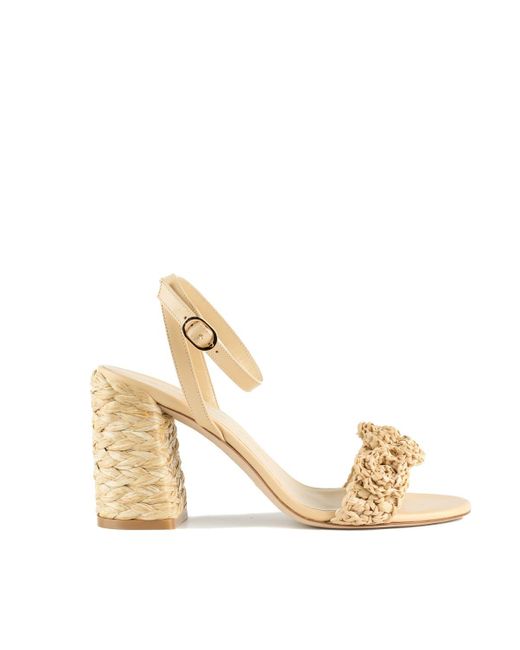 Stuart Weitzman Metallic Magnolia Block 85 Natural
