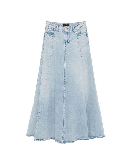 7 For All Mankind Blue Skirts