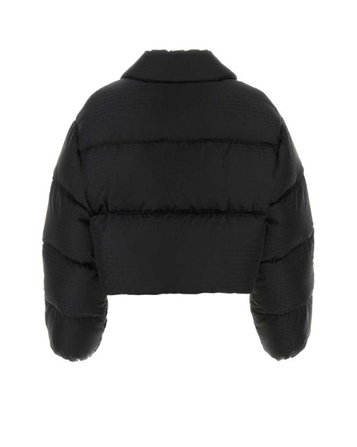 【関税&送料込】Miu Miu Black Cotton Down Jacket Miu Miu Cropped Down Jacket | Black | FARFETCH