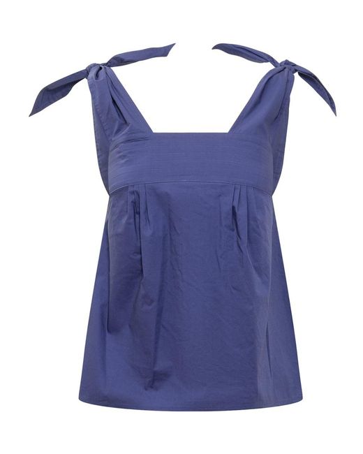 See By Chloé Blue Top With Bows