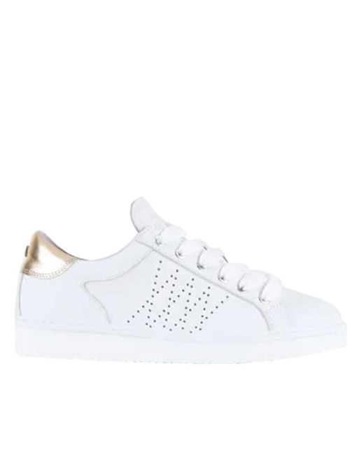 Pànchic White Lace-up Leather Sneakers Shoes