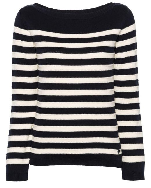 Woolrich Blue Striped Cotton Sweater