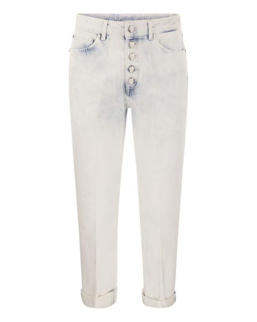 Dondup Gray Koons - Loose Jeans With Jewelled Buttons