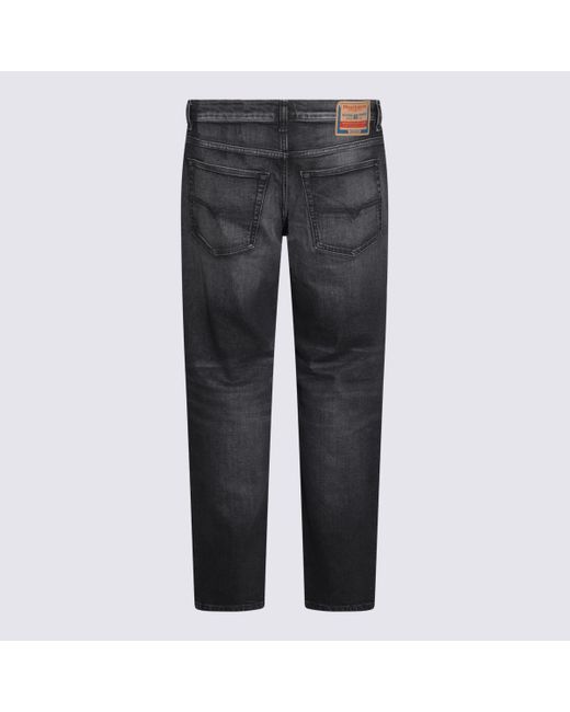 DIESEL Gray Cotton Denim Jeans for men
