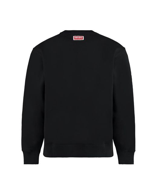 KENZO Black Cotton Crew-neck Sweatshirt for men