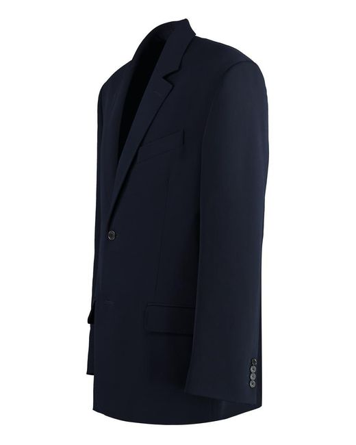 Balenciaga Blue Single-breasted Two-button Jacket for men