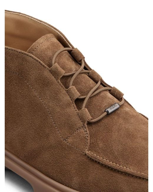 Tod's Brown Suede Leather Ankle Boots for men