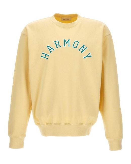 Harmony Yellow 'sael Varsity' Sweatshirt for men