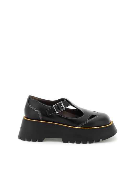 Burberry Leather Mary Jane With Oversized Sole in Black | Lyst Canada
