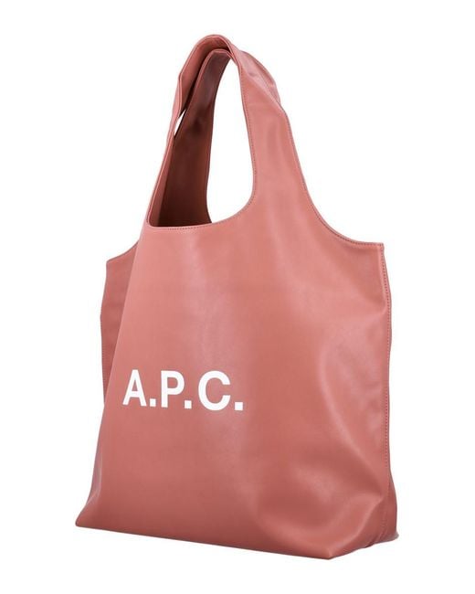 A.P.C. Pink Ninon Tote Bag