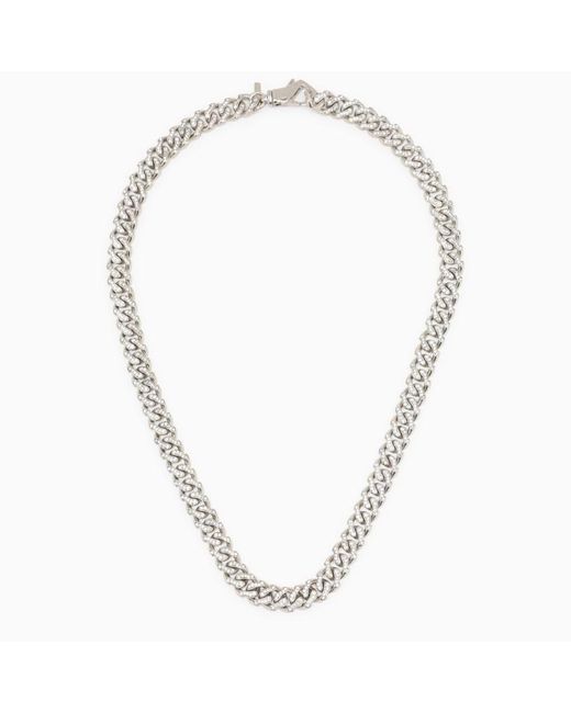 Emanuele Bicocchi Metallic Chain Necklace With Crystals for men