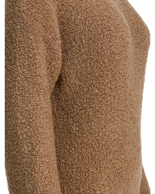 Max Mara Brown Camel And Silk V-Neck Sweater