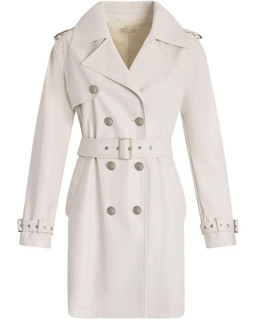 Liu Jo White Double-Breasted Trench