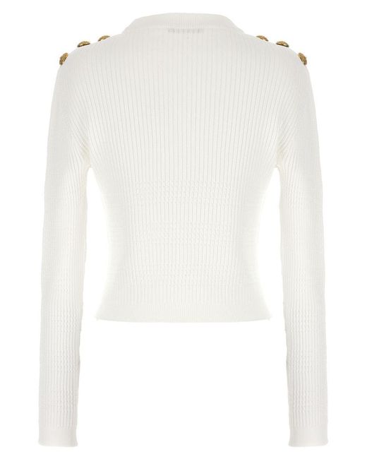 Balmain White '' Sweater