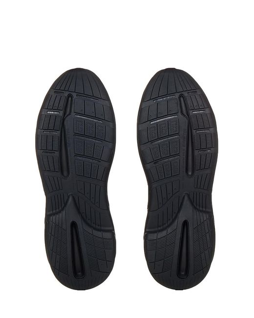 Balmain Black 'Run-Row' Leather And Nylon Sneakers for men