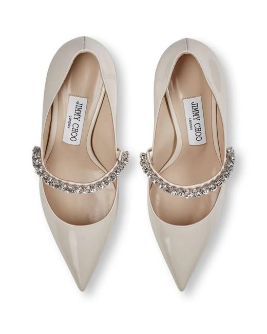 Jimmy Choo White Mules Bing 65Mm