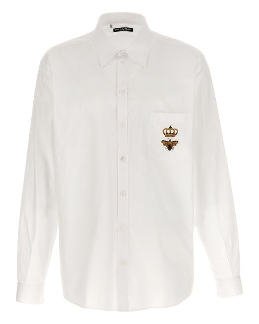 Dolce & Gabbana White Martini Shirt, Blouse for men