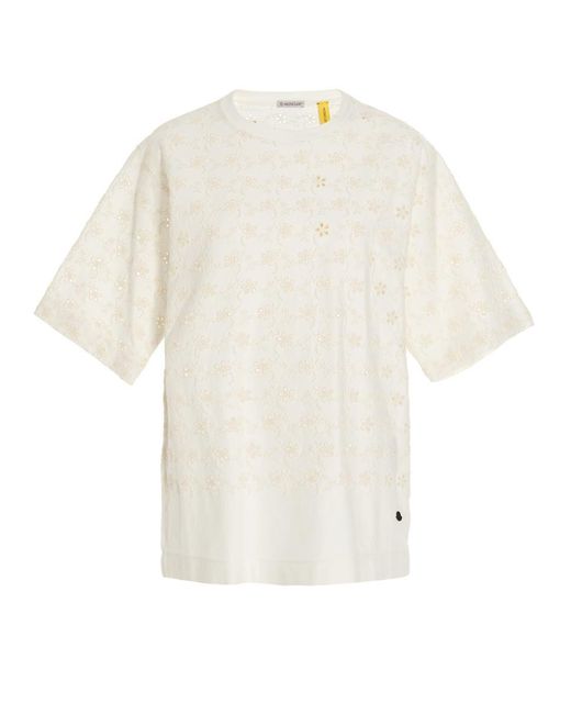 Moncler Genius White Broderie Anglaise T-Shirt