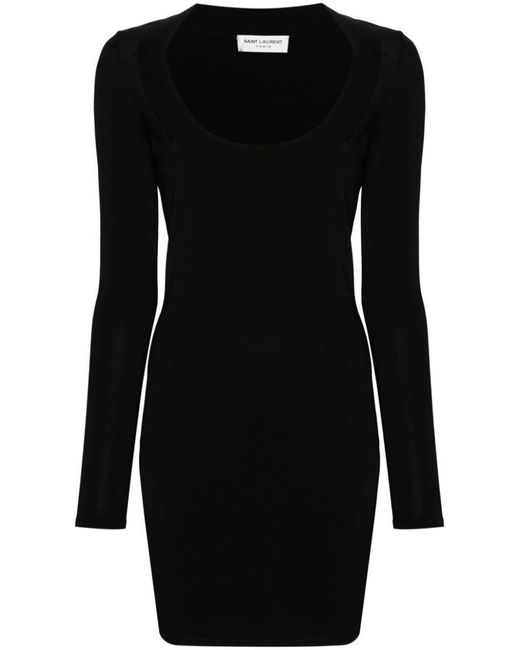 Saint Laurent Black Knitted Mini Dress