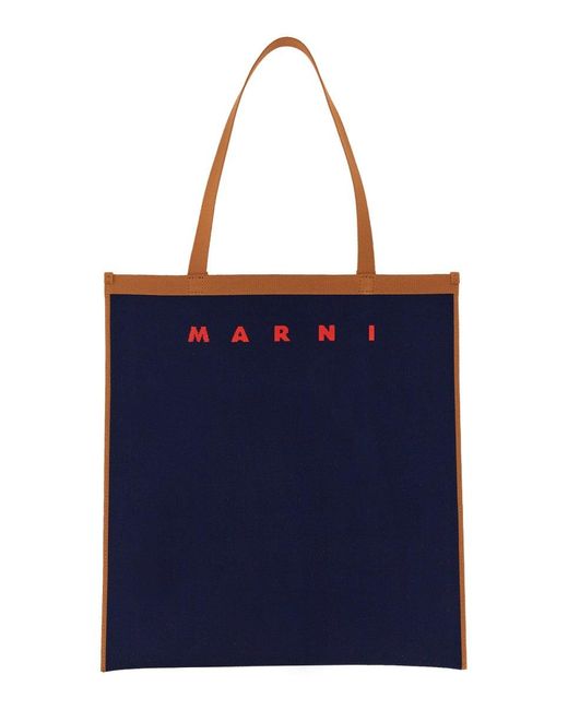 Marni Flat Tote Bag in Blue for Men | Lyst