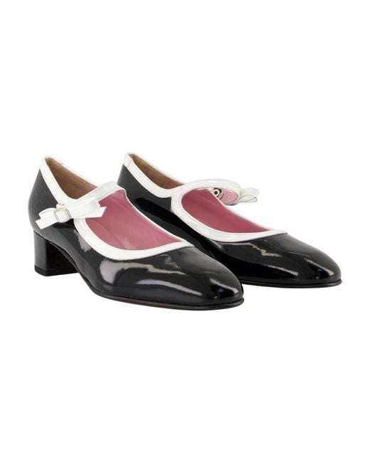 CAREL PARIS Black Kina Bow Pumps