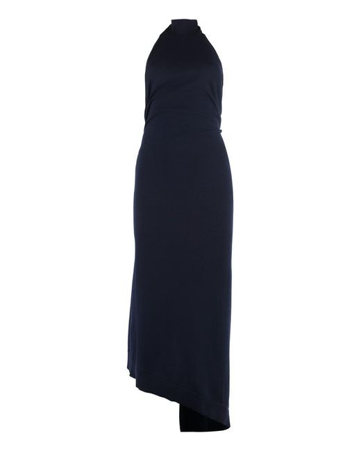 Fendi Blue Knitted Long Dress